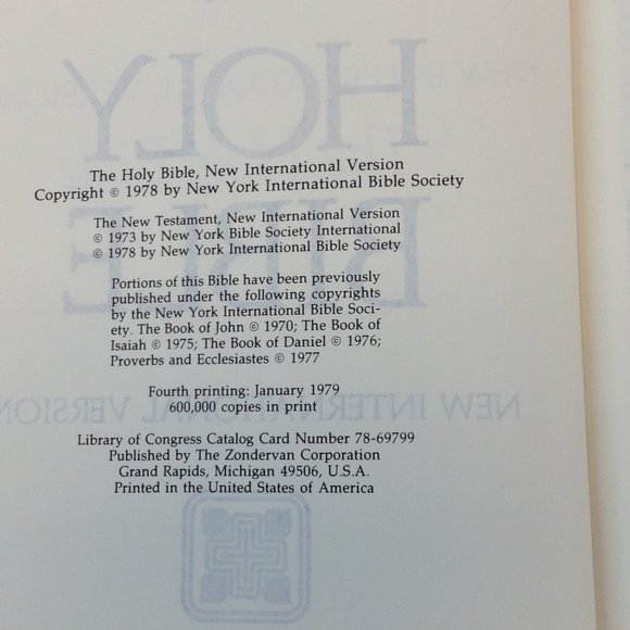 Zondervan NIV Holy Bible Hard Cover New International Version - Picture 3 of 13